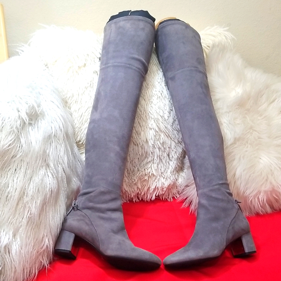 Tory Burch Gray Over-The-Knee Boots